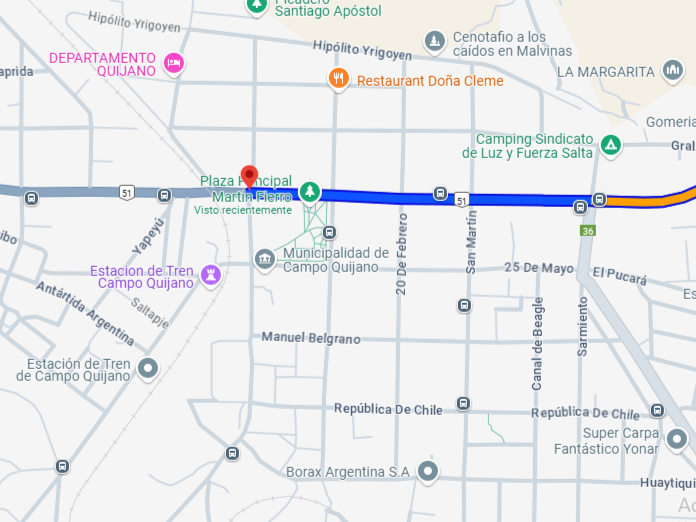 Mapa zona